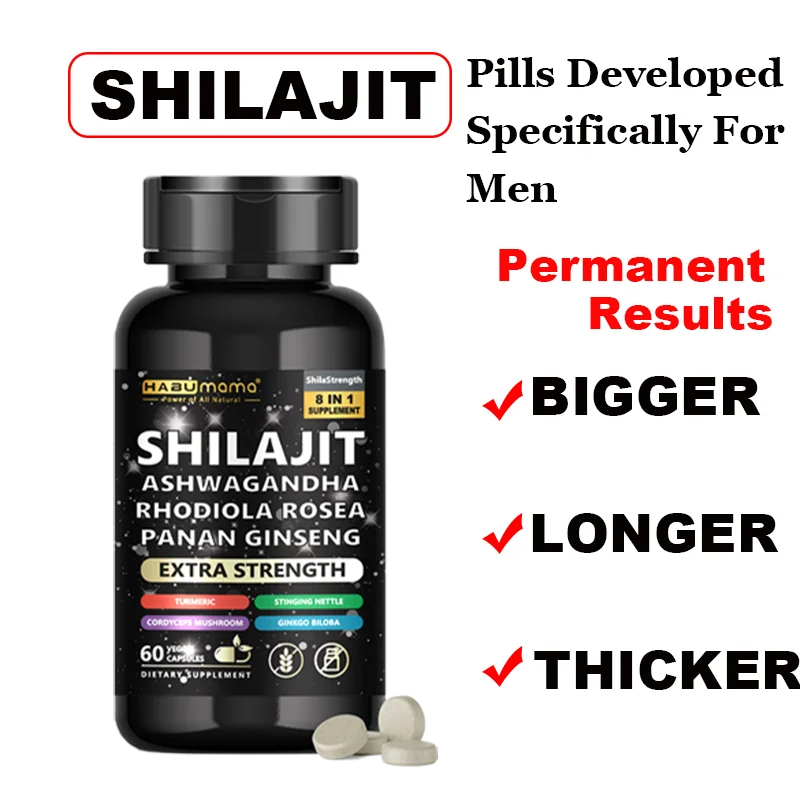 100% Pure Himalayan Shilajit Resin 300mg with 85+ Trace Minerals & Fulvic Acid for Energy Immune Support