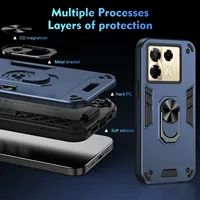 Case for Infinix Note 40 Pro+ Plus 4G 5G Car Magnetic Finger Ring Holder Hard Armor Shockproof Phone Cover Note40Pro+Plus Coque