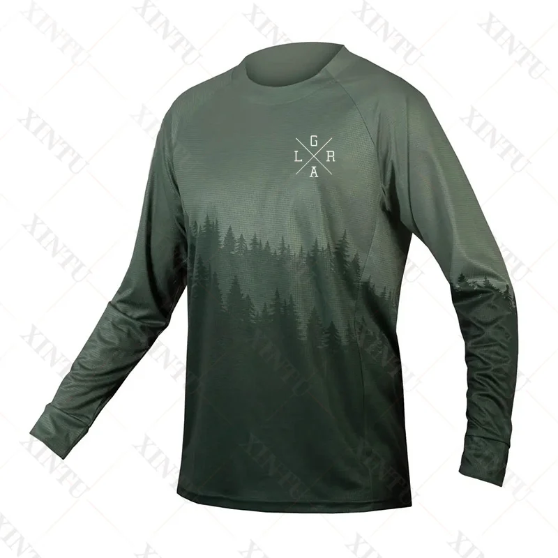 Chemise de cyclisme à manches longues pour homme, vêtement respirant et ample, maillot de cyclisme, BMX, Motocross, Mx, Enduro