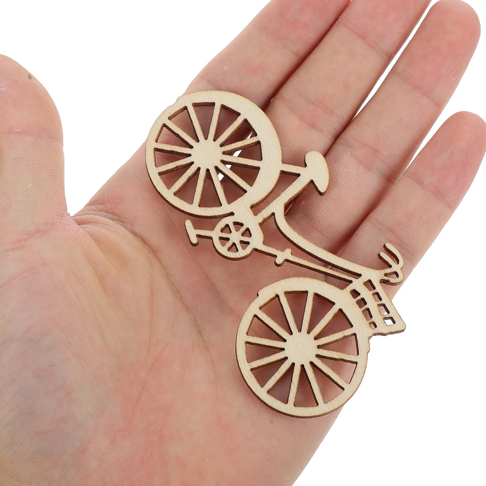 10 Uds bicicleta de madera artesanía de madera bicicleta rústica boda fiesta decoración del hogar para dormitorio sala de estar decoración bicicleta de madera