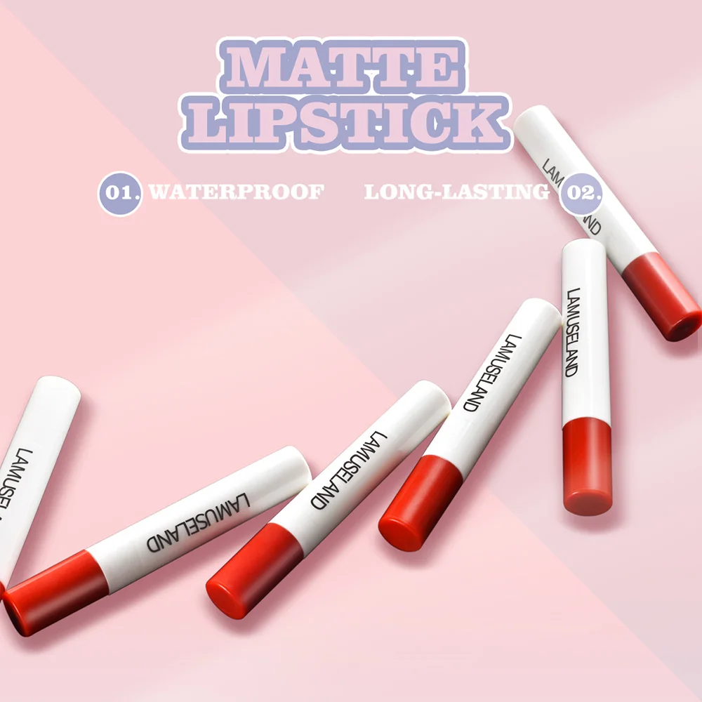 Fluwelen Matte Fluwelen Textuur Lippenstift Gladde Non-Stick Lip Formule Beroemdheid Keuze Must-Have Waterdichte Non-Stick Natuurlijke Make-Up