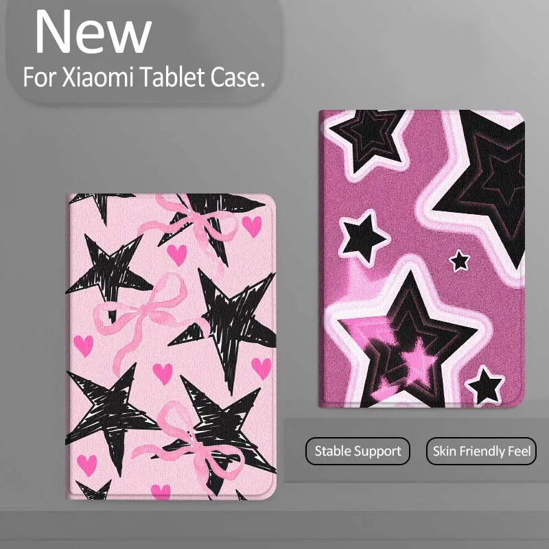 

Pink Starry Cartoon Pattern Tablet Case For Xiaomi Redmi Mini Pad SE K 2 4 5 6 7 8 2023 2025 11 8.8 11.2 10.1 Pro Gift