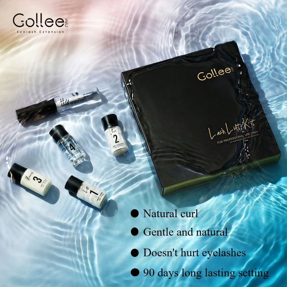 Kit Profesional para Lifting de Pestañas de GOLLEE - Logra un Rizo Natural, Fórmula Suave, Sin Daños, Resultados Duraderos de 90 Días para Uso en Casa y Salón