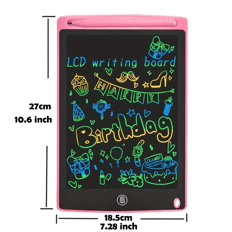 12 Inch Electronic Drawing Board, Writing Tablet For Kids, Colorful Screen Doodle Board, Erasable And Reusable Digital Drawing