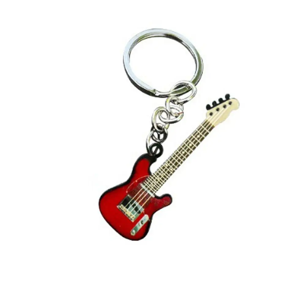 

Hip Hop Guitar Key Chain Backpack Accessories Metal Colorful Guitar Keyring Cool Creative Musical Instrument Keychain Man Women