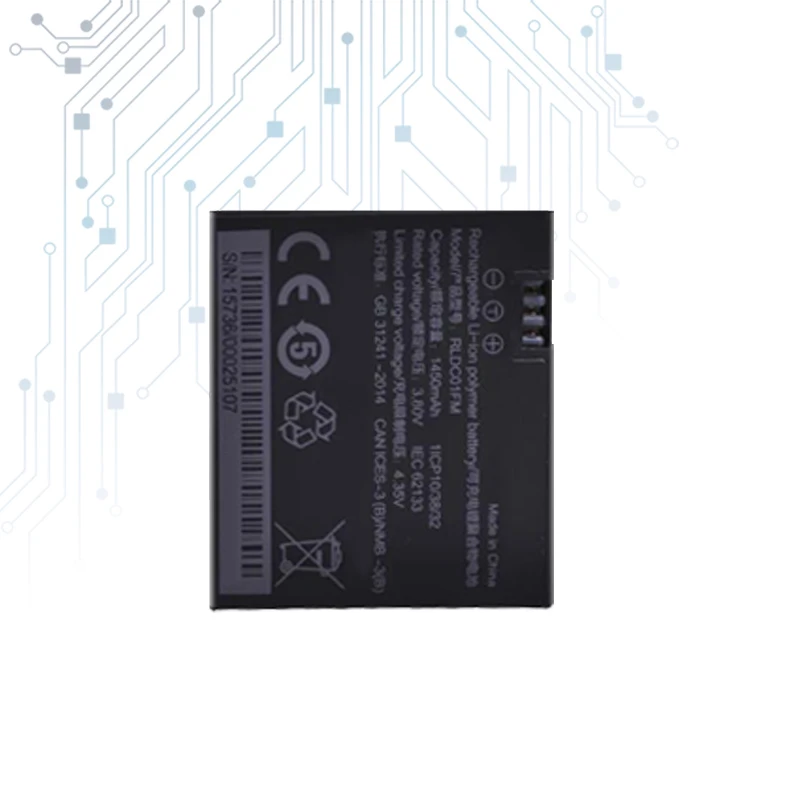 1450mAh Replacement Battery RLDC01FM for Xiaomi Mi Jia Action Mini Camera