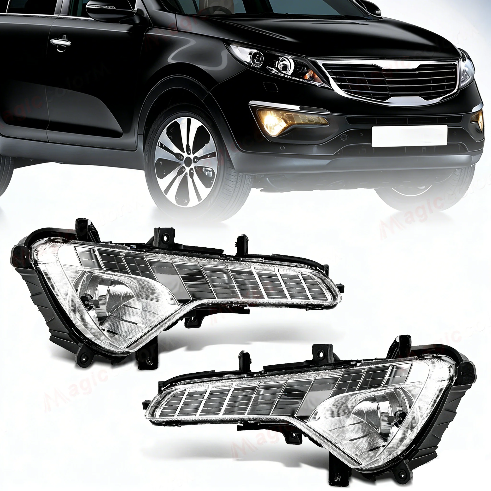 

Для Kia Sportage R 2011-2013: Противотуманные фары, передние ходовые огни, галогенные противотуманные фары в сборе, водонепроницаемые