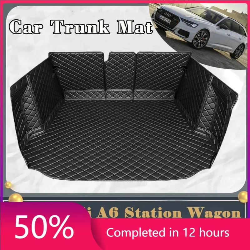 Car Trunk Mat For Audi A6 Station Wagon Avant 2020~2023 Dirt-resistant Fully Surrounded Trunk Mat Rear Cargo Tray Car Accessorie