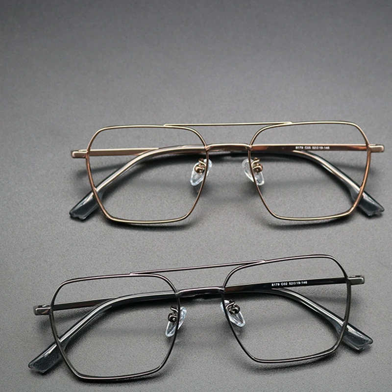 

Vintage Alloy Pilot Eyeglasses Frame for Men Myopia Optical Glasses Frame Luxury Designer Prescription Spectacles for Women