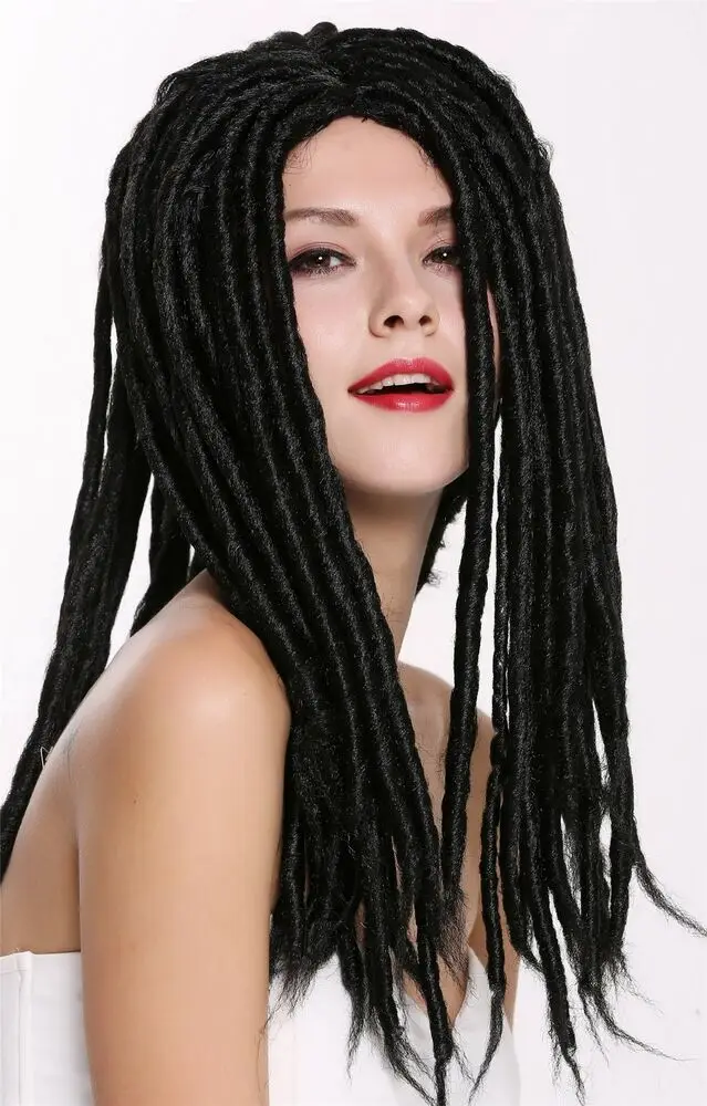 

Women's Men's Carnival Dreadlocks Rasta Reggae Rastafari Wig Black Long