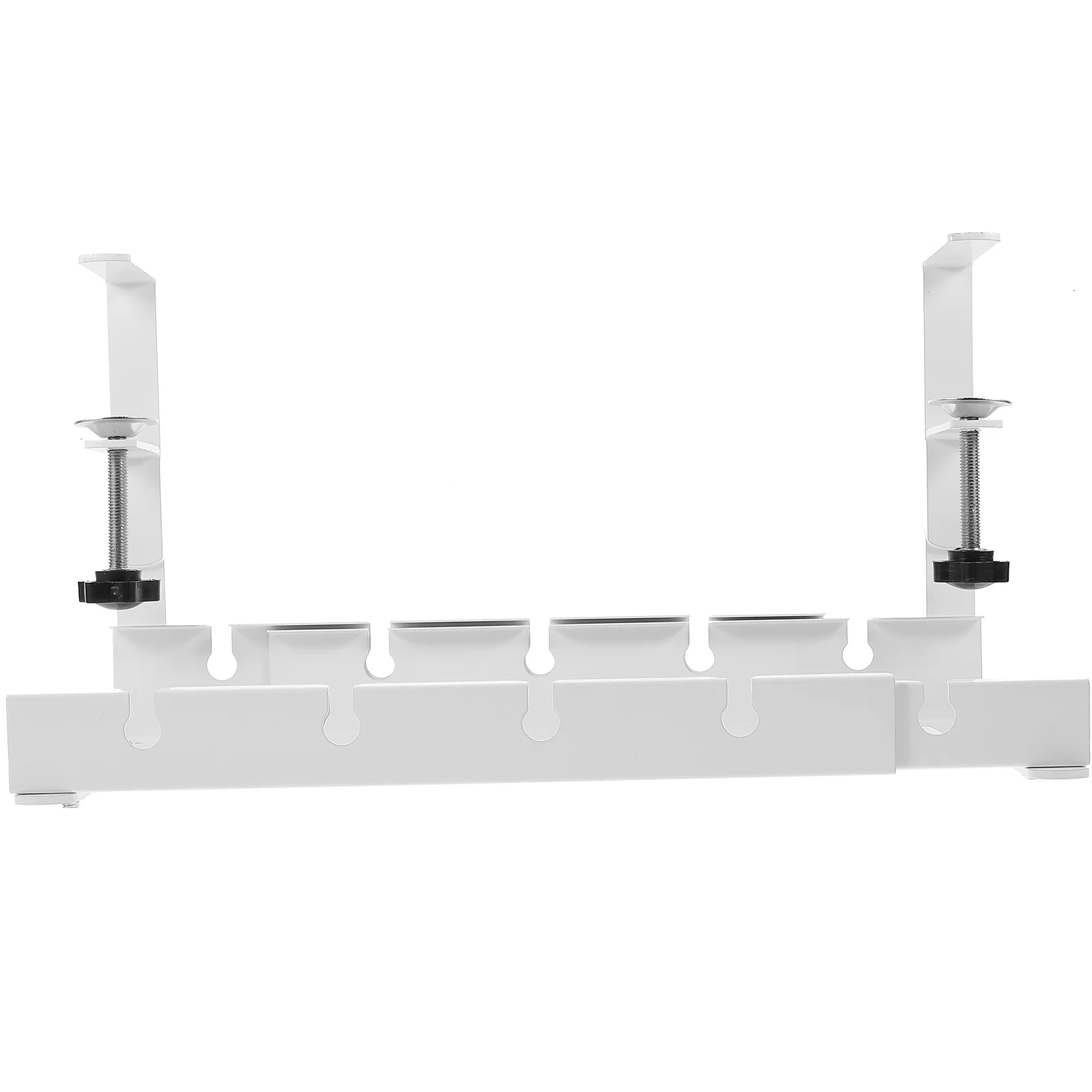 

Cable Management Tray Under Desk White Wire Holder Rack For Cables, Chargers, Keyboards Cord Organizer Storage Basket For