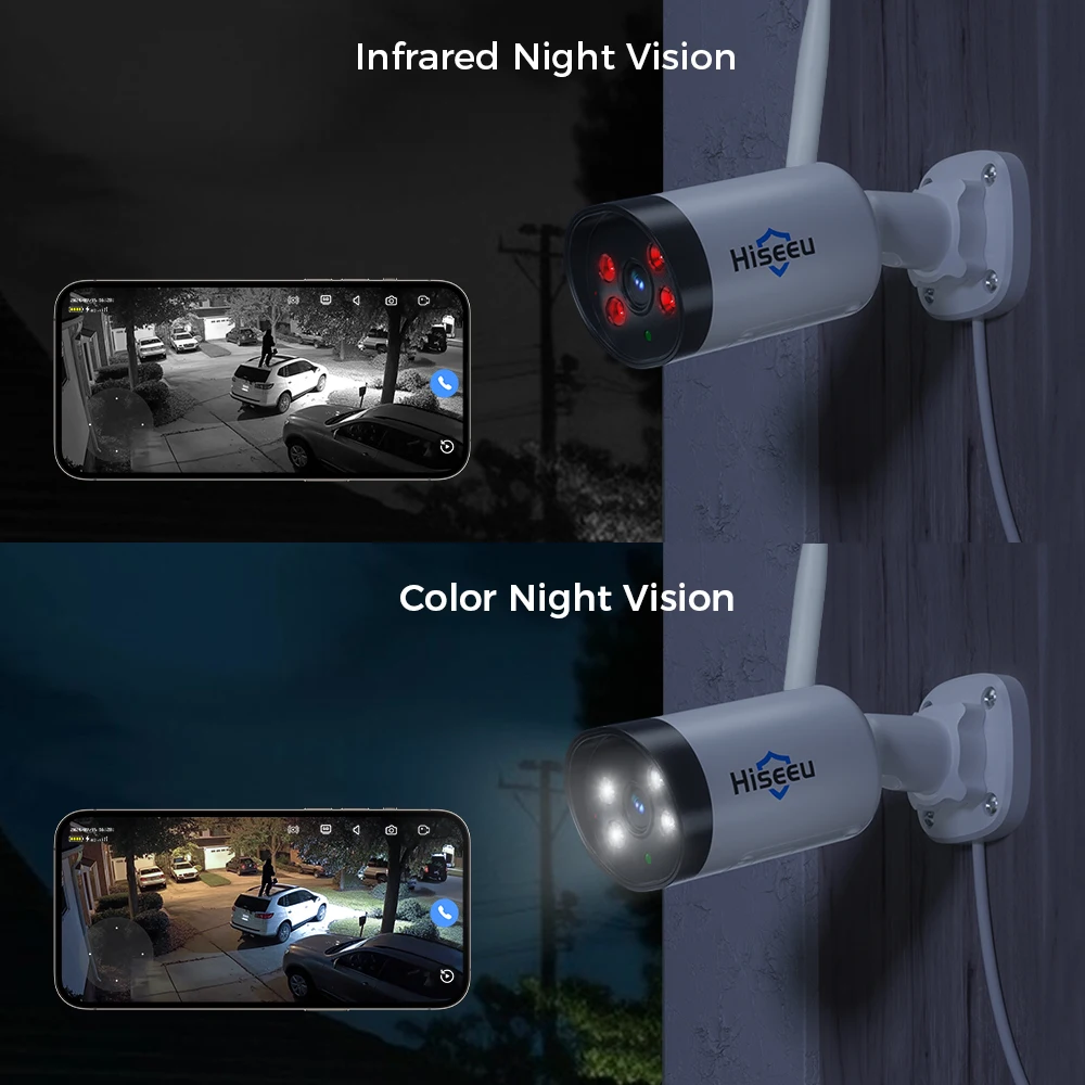 Hiseeu H.265+ 16-канальный NVR 3-мегапиксельная Wi-Fi система видеонаблюдения Комплект обнаружения человека ИК ночного видения P2P Открытый беспроводной IP-камеры Комплект наблюдения