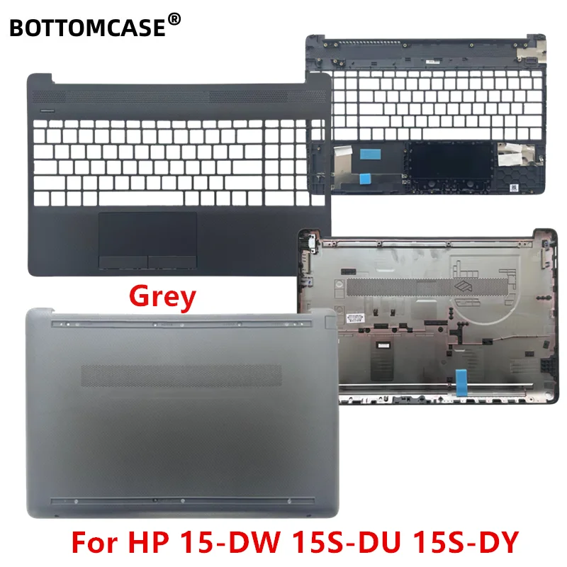 

BOTTOMCASE New For HP 15-DW 15S-DU 15S-DY Laptop Upper Cover Palmrest Case Bottom Base Cover Lower Case Grey