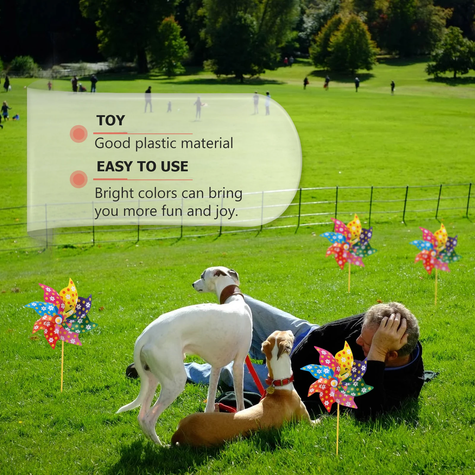 

10 Pcs Eight-Color Leaf Windmill Lovely Pinwheels Yard Garden Water Proof Decorative Outdoor Plastic Outside Spinner