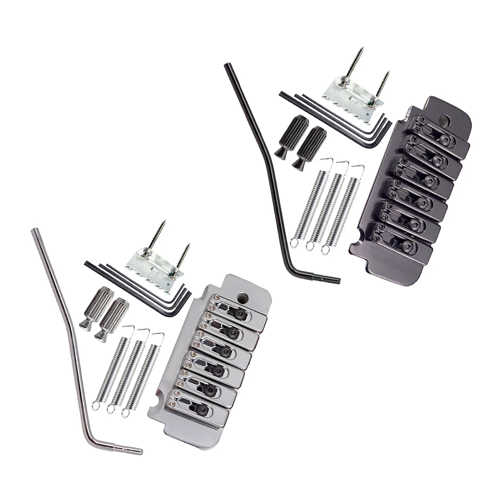 1 Set Zinc Alloy Saddle Tremolo Bridge System for 6 String Electric Guitar Accessory 3.62 x 1.52inch