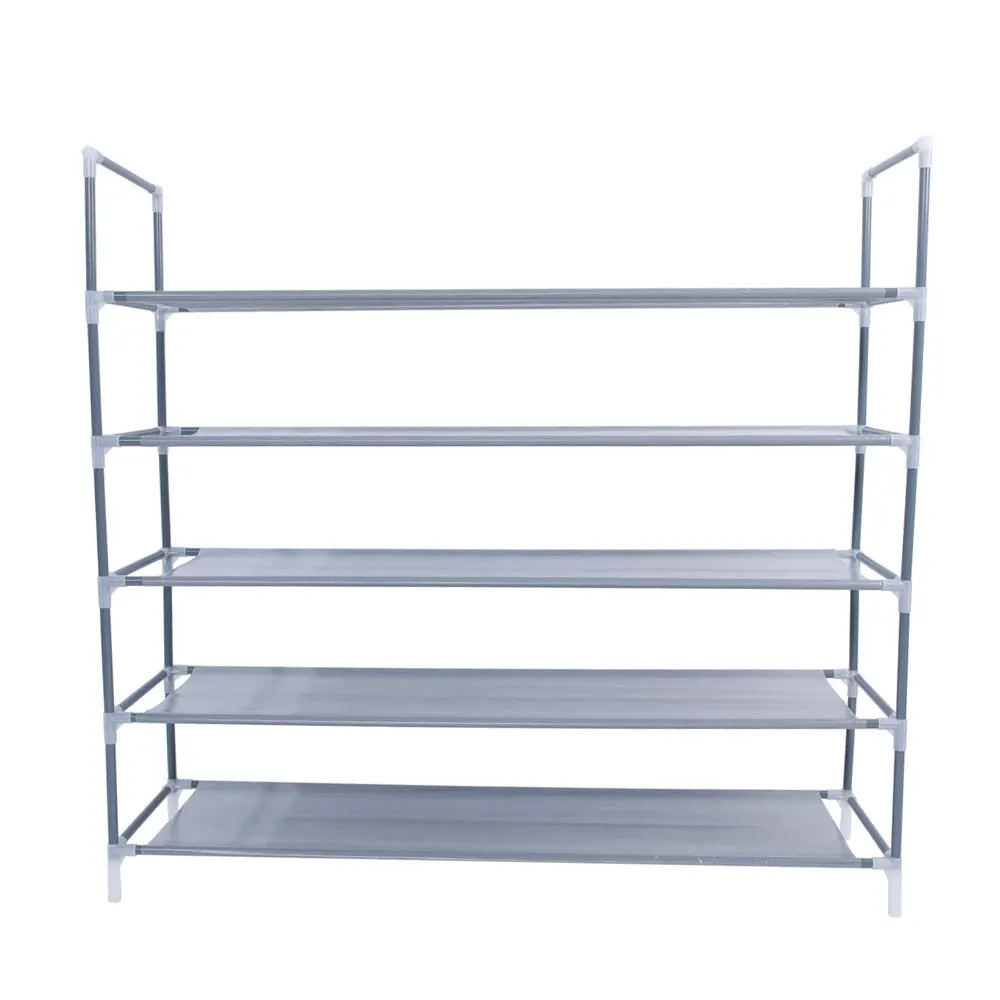 6-Tier Shoe Rack Organizer Easy Assembly Non-Woven Fabric & Metal Frame for Home Storage