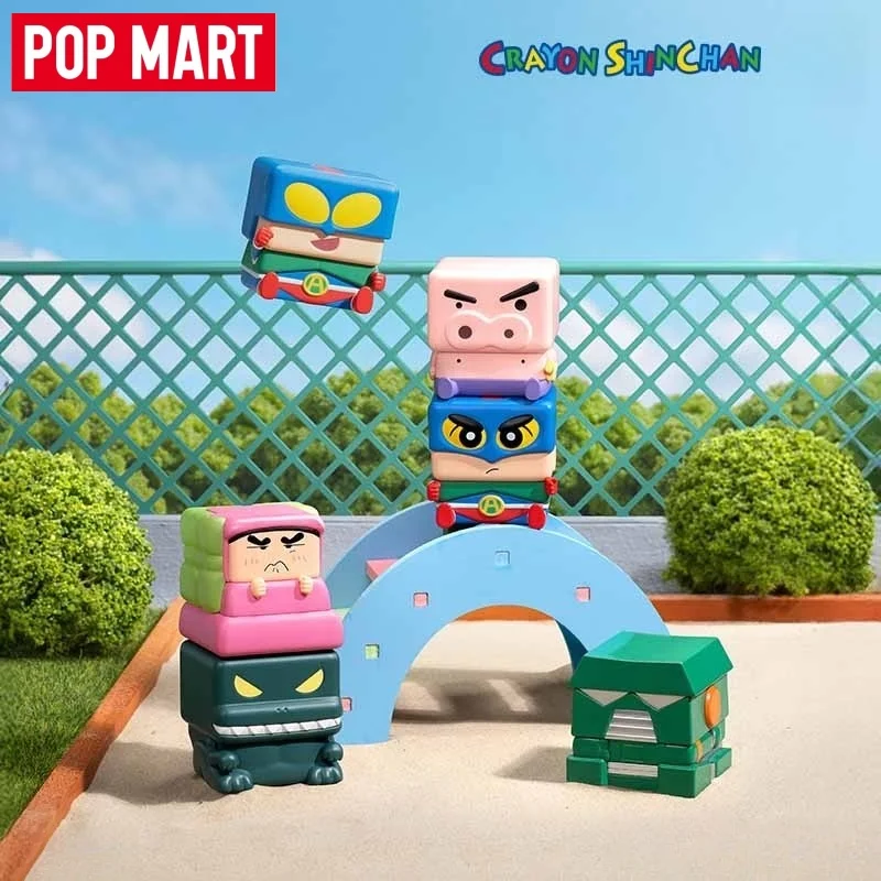 

POPMART Crayon Shinchan Pop Cube-3 Series Blind Box Mini Figures Collectible Desktop Ornaments Gift For Anime Fans Kids Adults