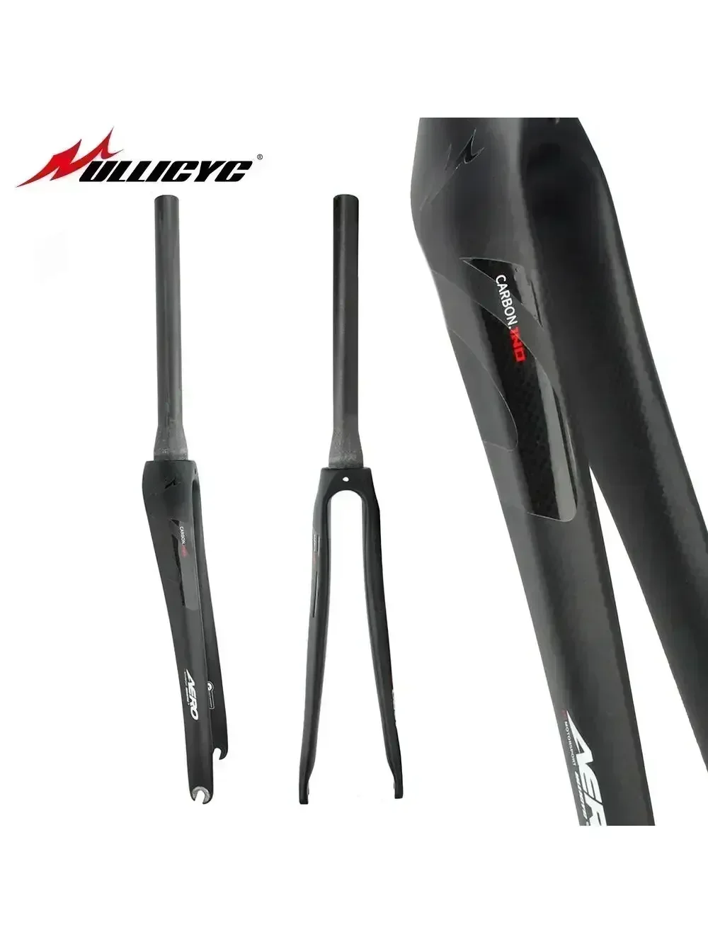 AliExpress NONE Ullicyc Carbon fiber Gabel Horquilla delantera Road Cycling  fork 700C  2Type Fork，1-1/8 V Brake Quick Release 3K Matte Finish