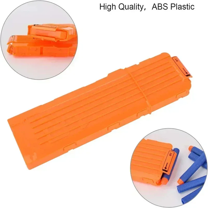 Clips de recharge rapide pour odorNerf Toy, fléchettes à balles molles, 18 fléchettes, orange, 1 pièce, 4 pièces