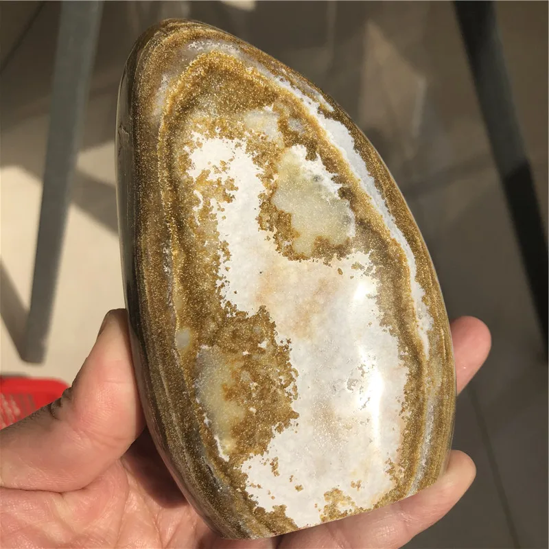 Gemstone Crystal Stones Polished Ocean Jasper palm stone For Home Decoration