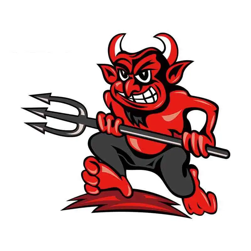 الأحمر الشيطان شيطان الكرتون سيارة ملصق دراجة نارية مقاوم للماء شارات الفينيل محمول الديكور مضحك تصفيف السيارة اكسسوارات السيارات