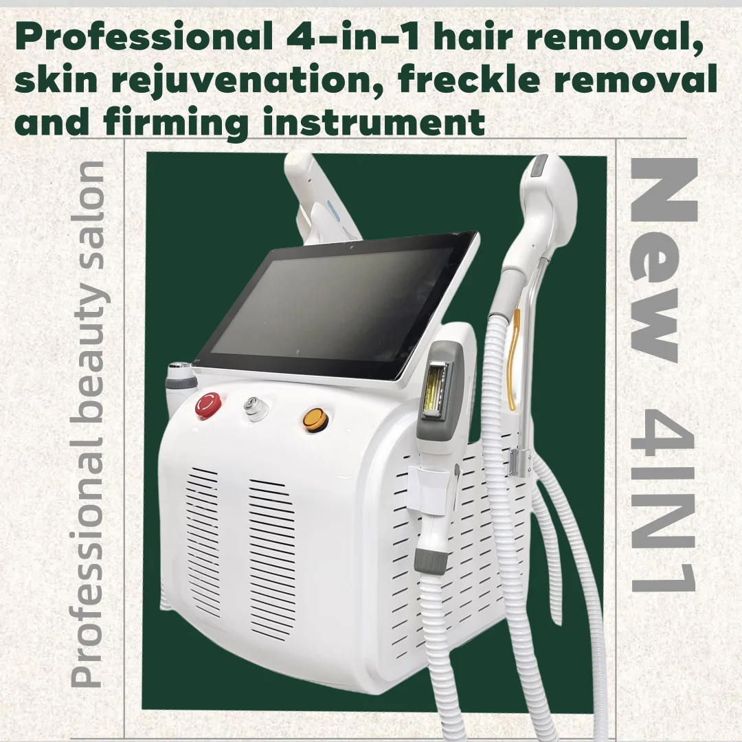 4 in1 RF IPL OPT 4000w 4 Wavelength diode laser hair removal machine professional permanent ice titanium new equipment 2025