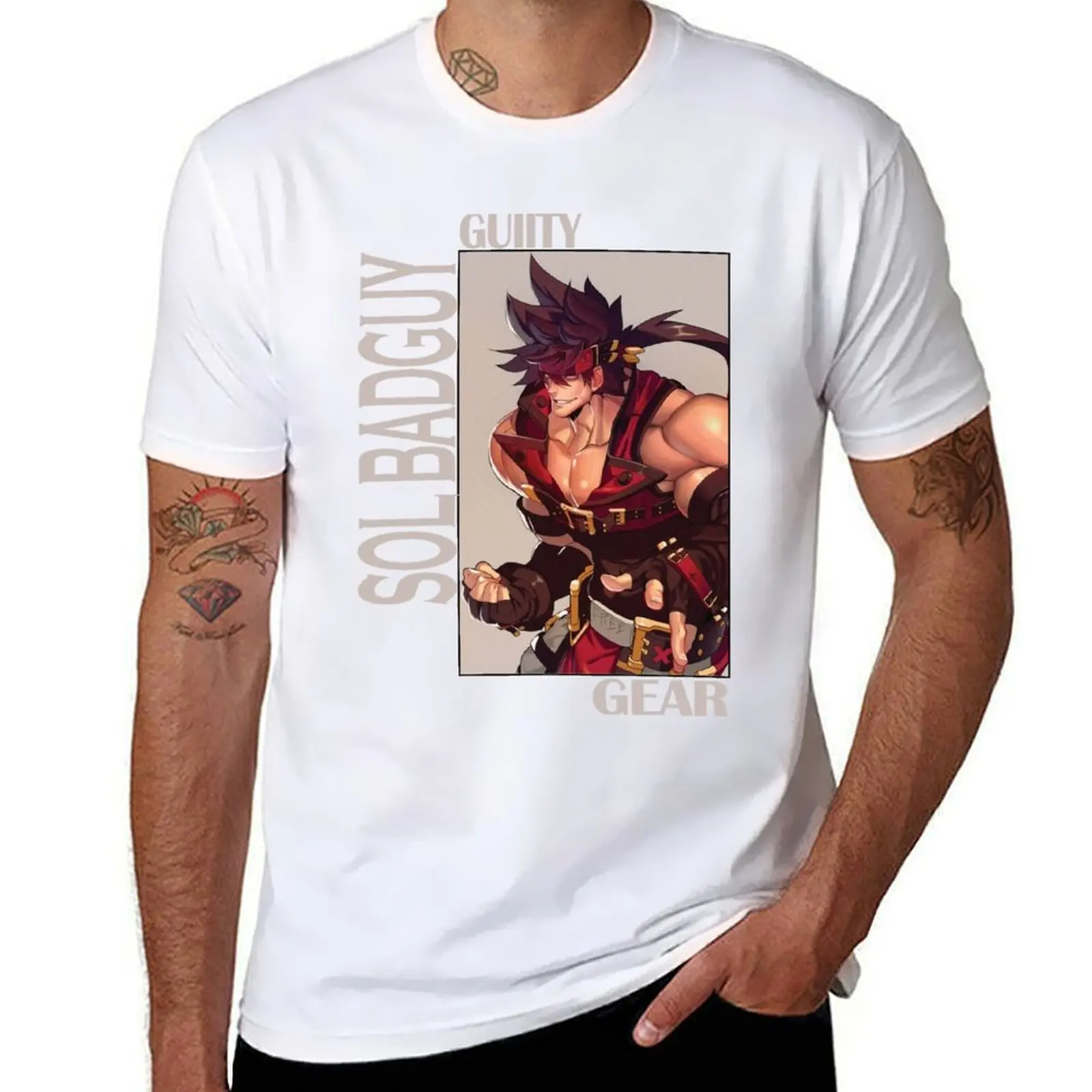 

Guilty Gear Sol Badguy T-Shirt man t shirts graphic t shirts for man cotton soft T-Shirt