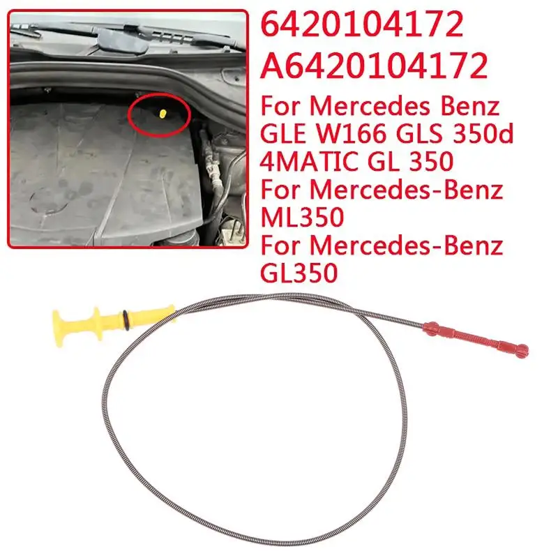 Engine Oil Level Dipstick High Accuracy A6420104172 For ML350 GL350 3.0L Fast Install DIY Maintenance Check
