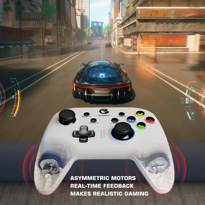 Controle sem fio GameSir T4 Pro Branco Bluetooth 2.4G para Nintendo — foto 5