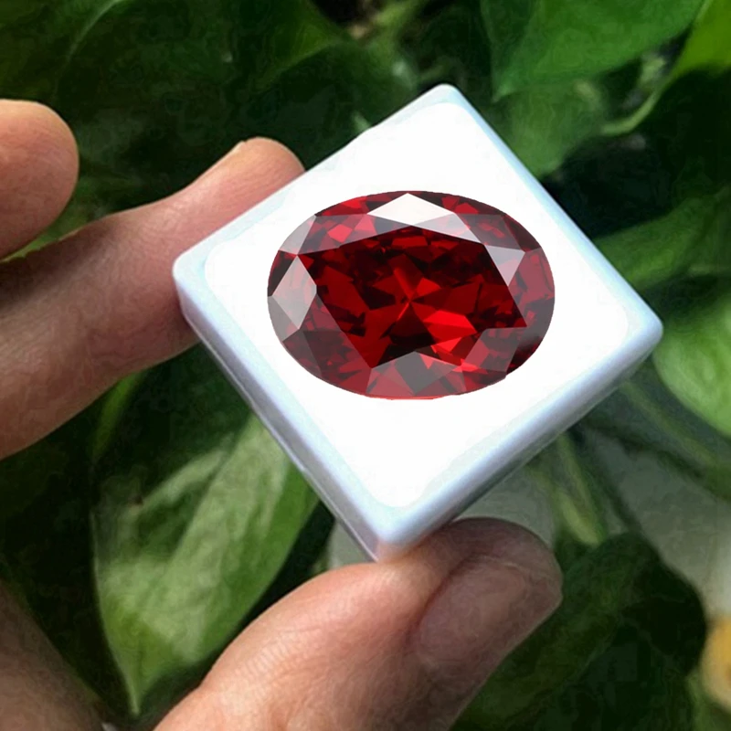 Brilliant Cut 13x18mm Oval Cut Red Garnet Gemstones Natural Mined Garnet Diy Jewelry VVS Gem  For Diy Jewelry Making