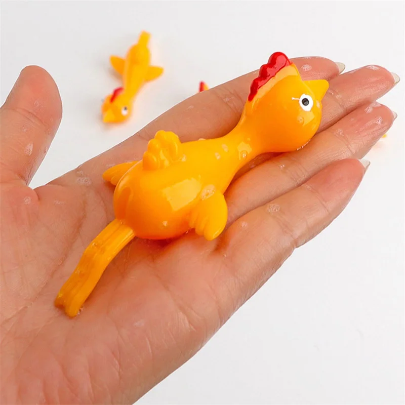 Finger Chick Novel And Funny Sticky Decompression Toy Catapult Launch Turkey Fun Ractice Chicken Elastic Flying Slingshot Chick