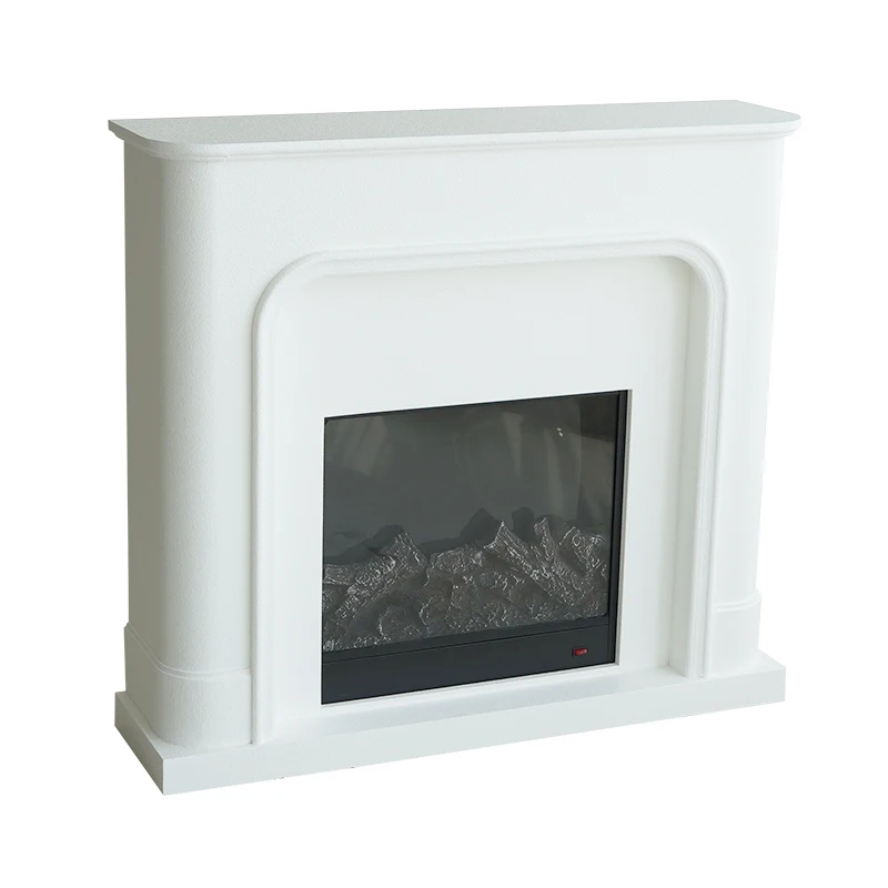 

French fireplace decorative cabinet simulation flame living room porch rack live broadcast background wall