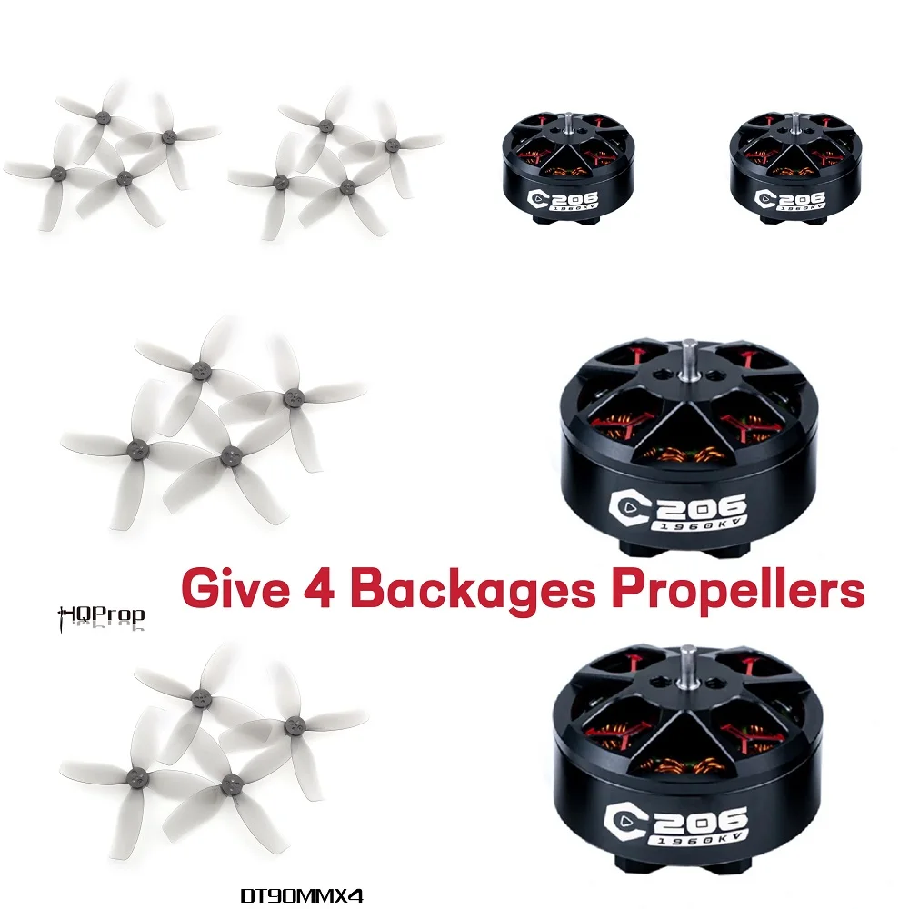 

4PCS Axisflying fpv brushless motor C206 2006 for 3.5inch 6S cinewhoop and HQ Prop DT90*4 cinematic drone