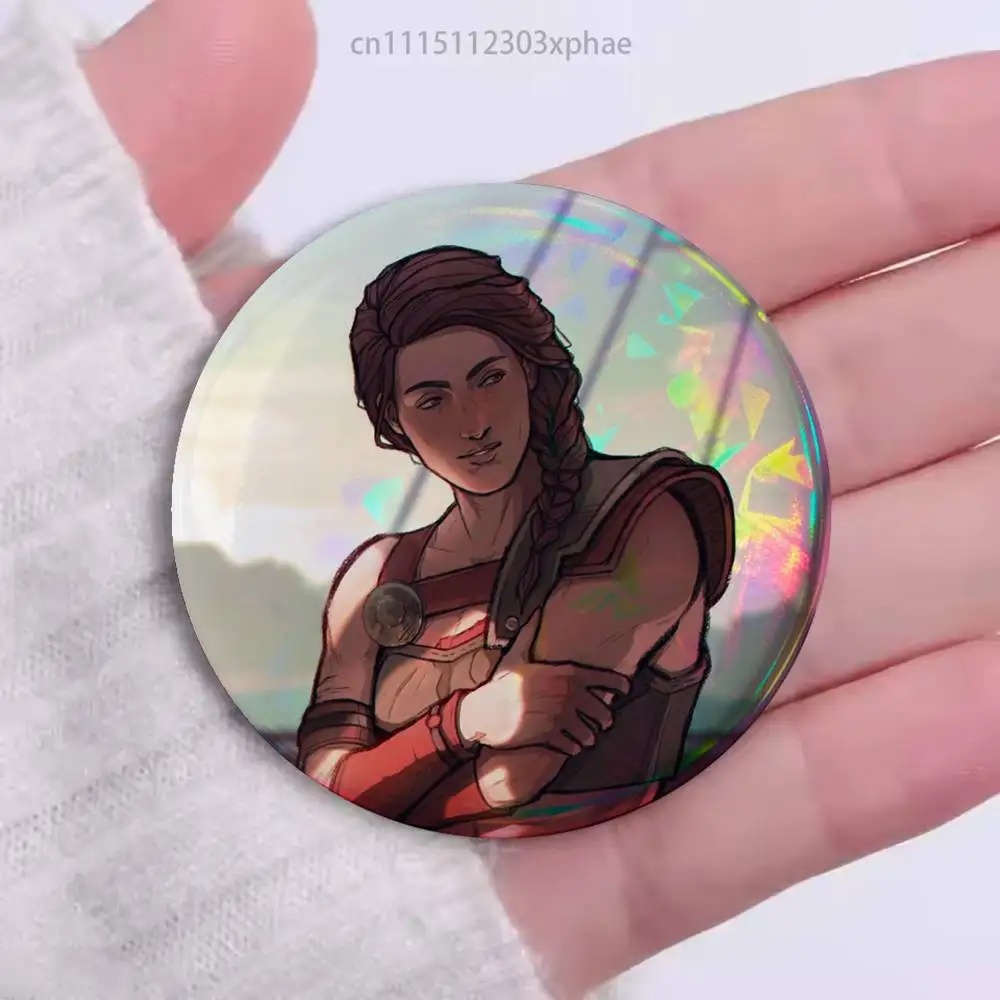 AC O-Odyssey Kassandra Alexiou Badges 25 32 44 58 75 mm Round Customizable Wholesale Fan goods Self-made fan freebies