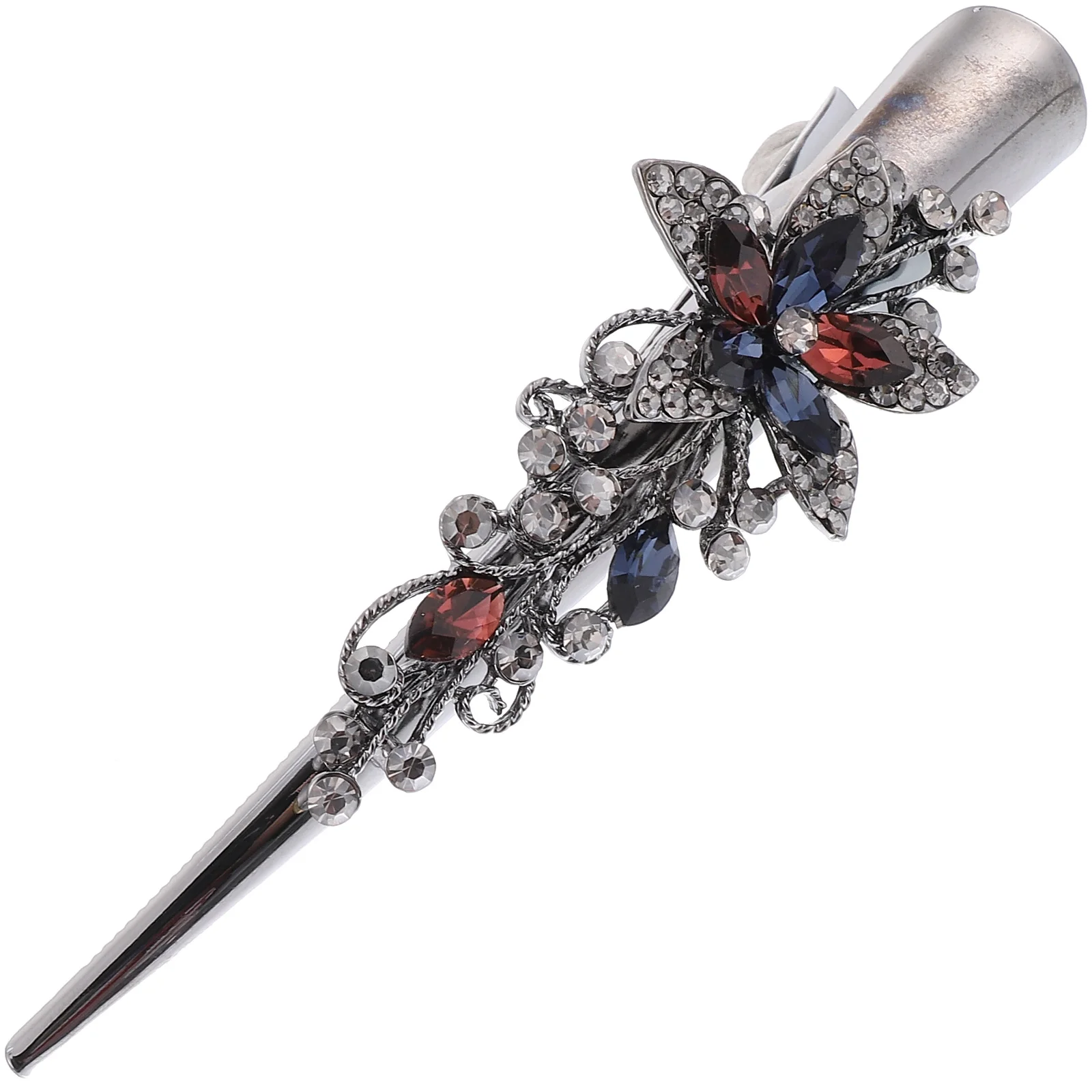 

Retro Large Decoration Metal Horn Hair Clips Blue Large Hairpin Pointed Mouth Women Hairpins Long Hair Accessories