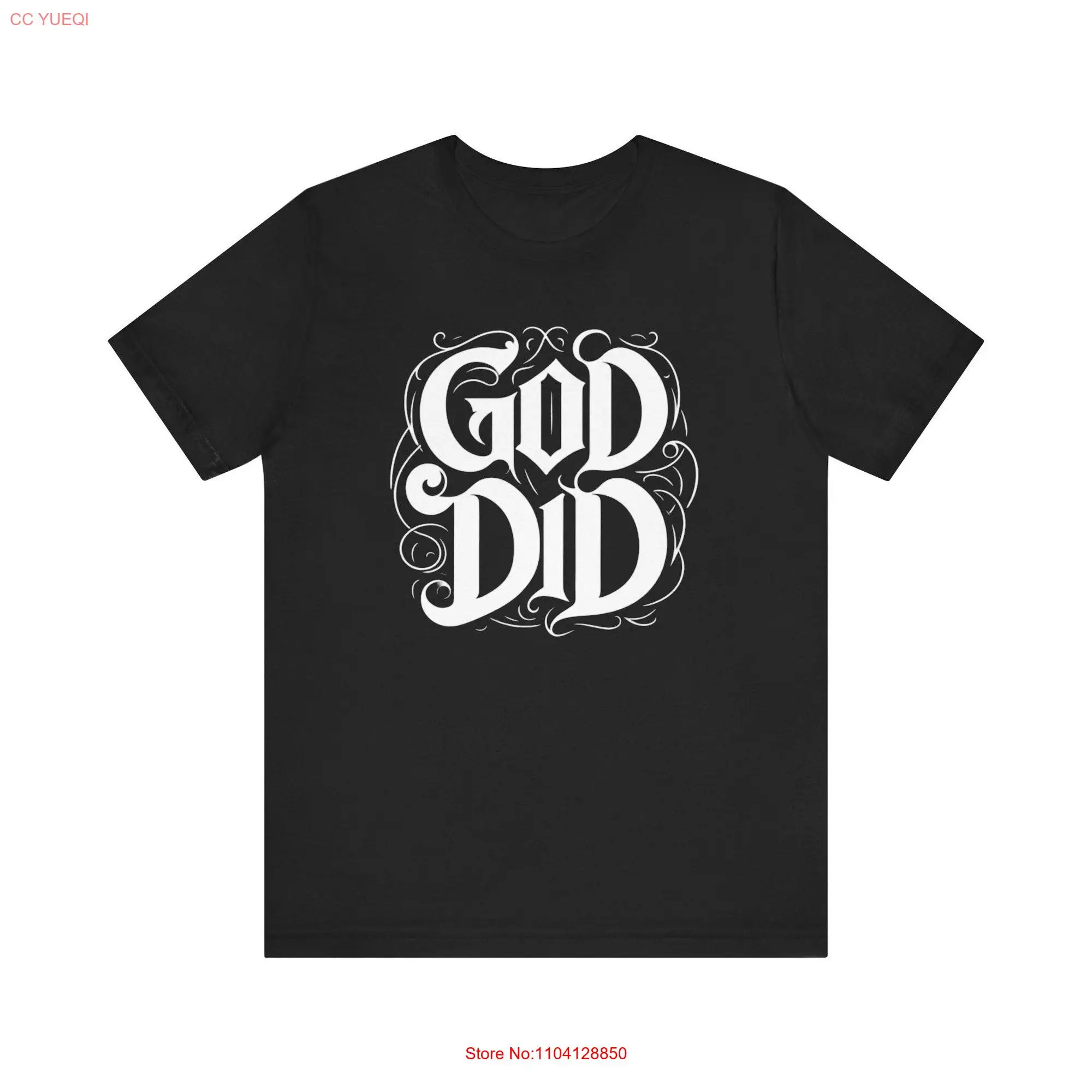 God Did Streetwear Black or Berry Limited Edition T Shirt z długim lub krótkim rękawem