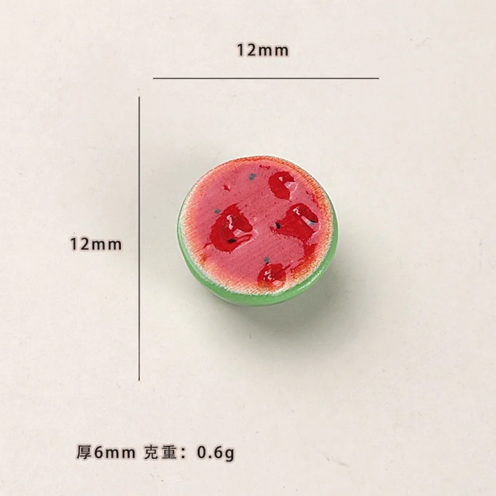 10pc Mini Kawaii Cute Watermelon Durian Lemon Flat Back Cabochons Scrapbook Diy  Party Hairpin Accessories Home Decoration Craft