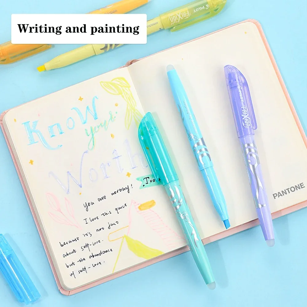 6 Color/set Pilot SW-FL Frixion Erasable Highlighter Pen Set Fluorescent Color Markers School Stationery Japanese Stationery view 5