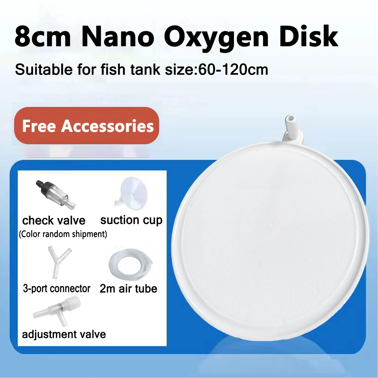 Fish Tank Oxygen Disk Aquarium Nano Bubble Tray Bubble Stone Aquariums Bubble Diffuser Aquarium Air Compressor Durable Non-Toxic