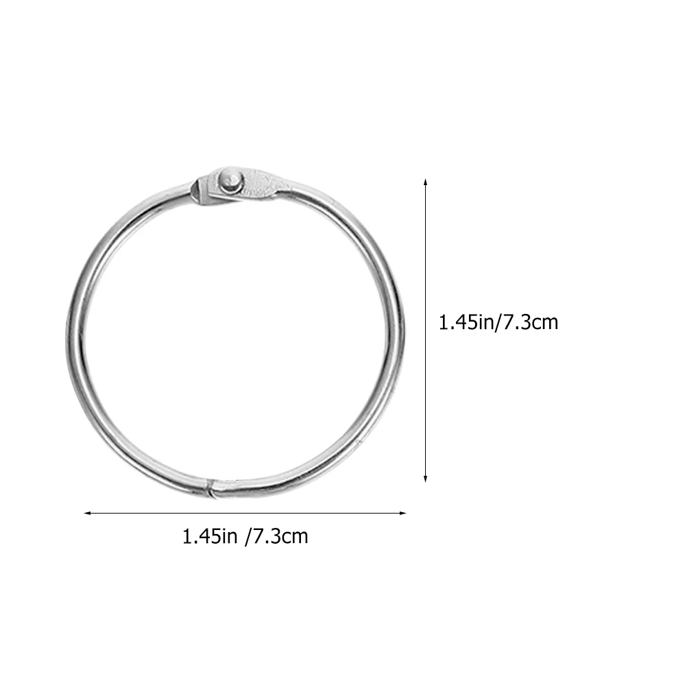 20 Pcs Section Binding Ring Binder Office Rings Exquisite Notebook 37X37CM Metal Clip