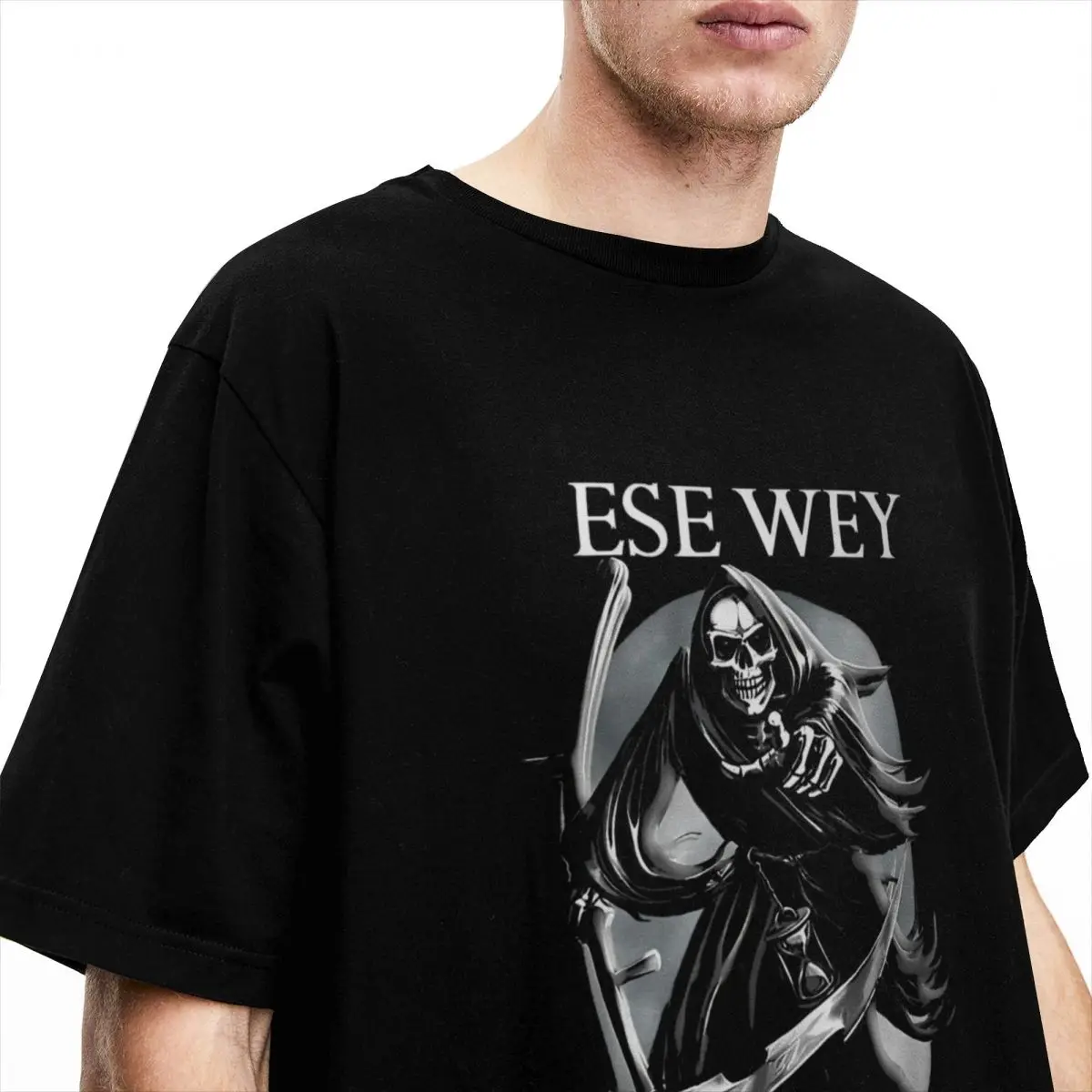 Vintage T Shirt Ese Wey Se Ofende Por Una Playera Jajajaj Cotton T Shirts horror Skeleton Fashion Tshirt Men Summer Fun Top Tees