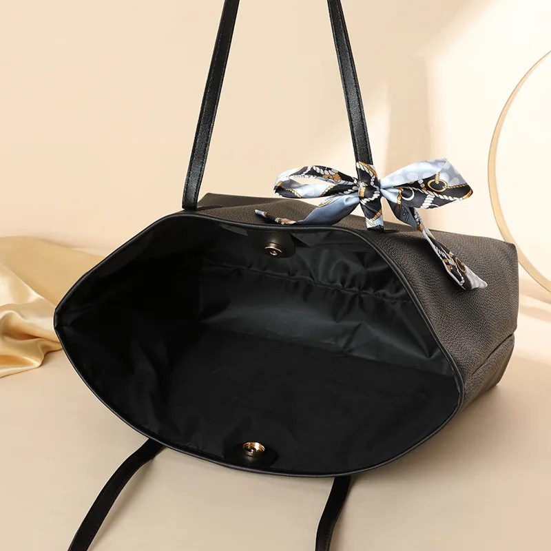 패션 간단한 핸드백 스카프 장식 어깨 가방 겨드랑이 가방