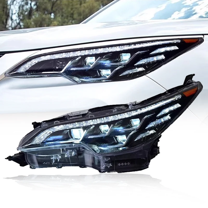 

STLFAKD Car Model for Toyotas Fortuner 2016-2020 LED DRL Dynamic Signal High and Low Beam Day Running Light DRL Light Auto Lamps
