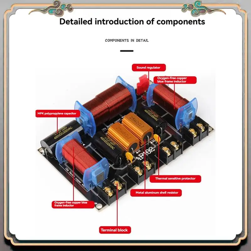 【2025 حديثًا】مقسم مكبر صوت احترافي ثلاثي الاتجاهات 200-500 وات 45 هرتز - 23 كيلو هرتز مرحلة المسرح المنزلي 3 وحدات كروس صوت