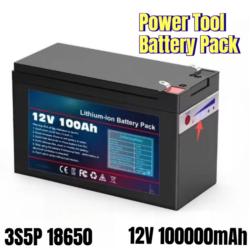 

12V 100000mAh 3S5P 18650 Power Tool Battery Pack