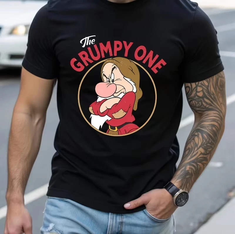 2026 neu The Grumpy One "90er Retro T-Shirt für Männer, Frauen und Kinder - Schneewittchen und die sieben Zwerge Kurzarm Freizeit Sommer – Detail 6
