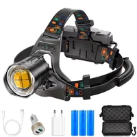 Puissant XHP100 Led phare Zoomable USB Rechargeable haute puissance phare étanche sortie 18650 Super lumineux tête torche 1