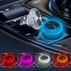 Portable Car USB Ambient Light Mini LED Decorative Atmosphere Lamps For Auto Interior Environment Light Computer Light Plug Play