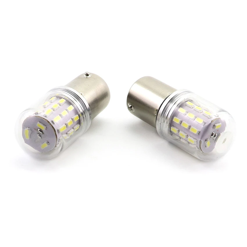 2PCS LED Canbus G18 1156 BA15S Car Brake Lights Turn Signal R5W R10W 12-24V Automotive Boat Lamp