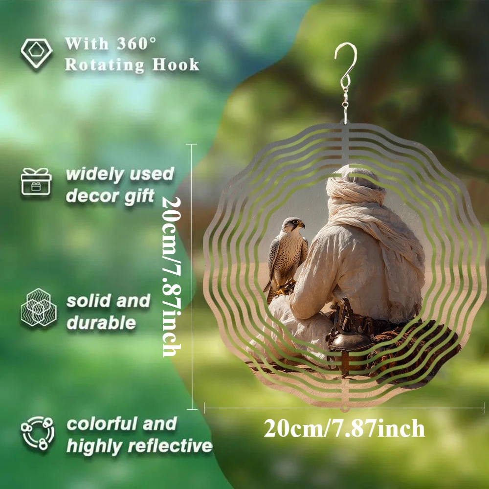 Rotating Wind Chime & Wind Spinner with 459° Spinning Motion, Soothing Sound for Garden, Balcony - Wind-Powered Hanging Decor